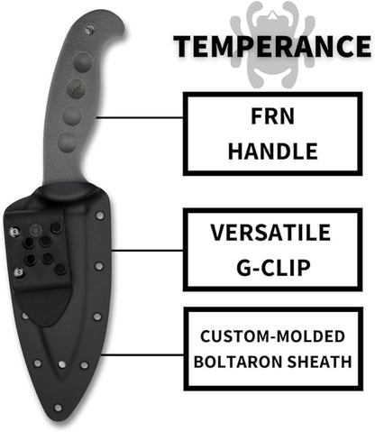 Spyderco Temperance SPRINT Run CPM-Cru-Wear Gray FRN Fixed Knife FB05SGY SpyderEdge Japan Made Lifetime Warranty