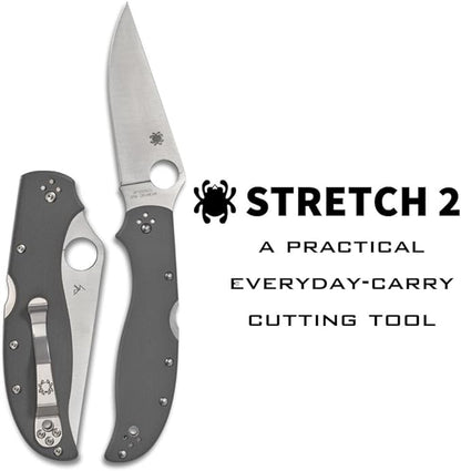 Spyderco Stretch 2 XL CPM-CruWear Gray G-10 Folding Knife C258GPGYCW Japan Made Lifetime Warranty