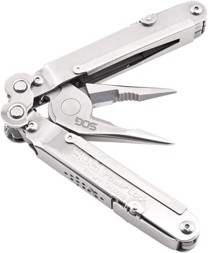 SOG Powerlock Stainless Steel Mutli-Tool 18 Tools Scissors Lifetime Warranty (S60N-CP)