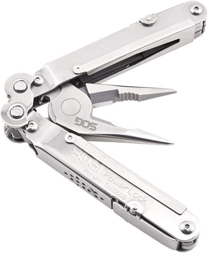 SOG Powerlock Stainless Steel Mutli-Tool 18 Tools Scissors Lifetime Warranty (S60N-CP)
