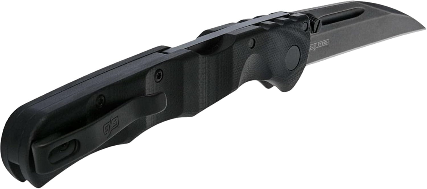 Cold Steel Frenzy CPM-3V G-10 Tri-Ad Lock Blackout 8" Overall Sheepsfoot Blade #FL-35FRN-BKBK