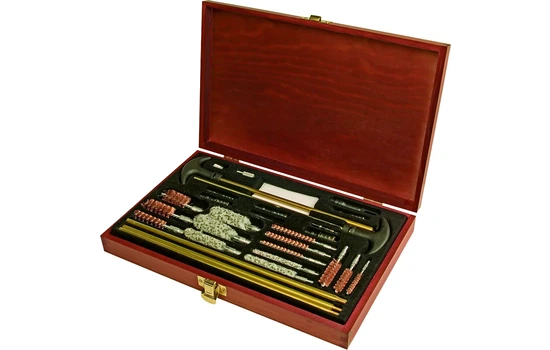 Outers 70080 Kit, 32 pc Universal Wood Box (70080), Multi, One Size Wood Gun Cleaning Box