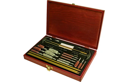 Outers 70080 Kit, 32 pc Universal Wood Box (70080), Multi, One Size Wood Gun Cleaning Box