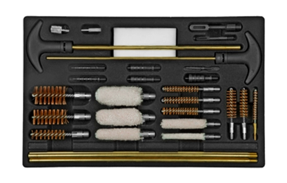 Outers 70080 Kit, 32 pc Universal Wood Box (70080), Multi, One Size Wood Gun Cleaning Box