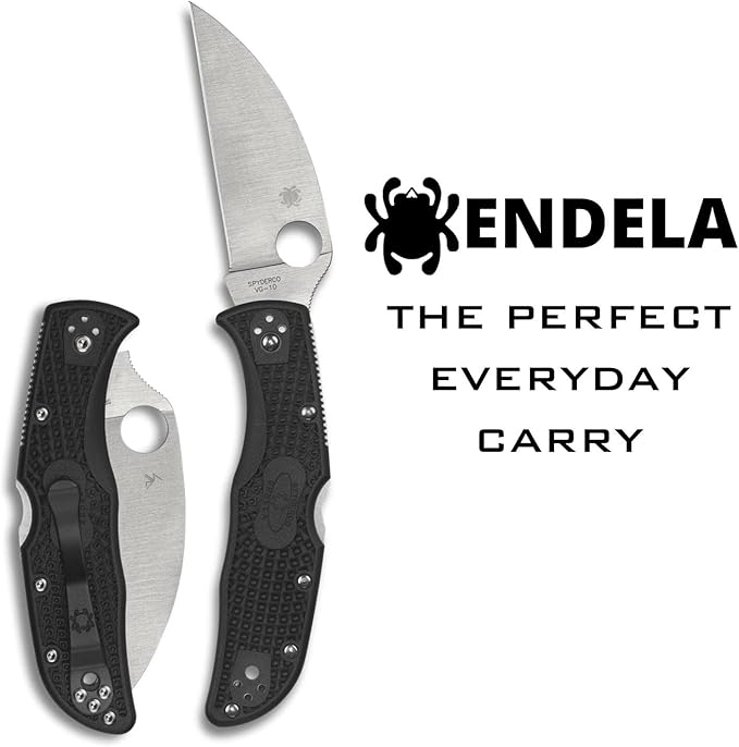 KOTW $69.99 Spyderco Endela Wharncliffe Lightweight VG-10 Blade FRN Handle Folding Knife C243FPWCBK Japan Made Lifetime Warranty