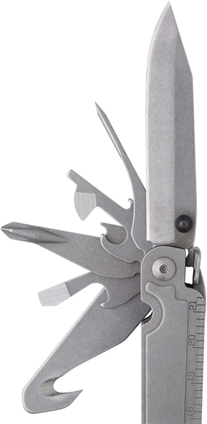 SOG PowerAccess Assist MT Mutli-Tool 21 Tool + 12 Piece Hex Bit Kit & Case Stonewashed Stainless Steel (PA3001-CP)