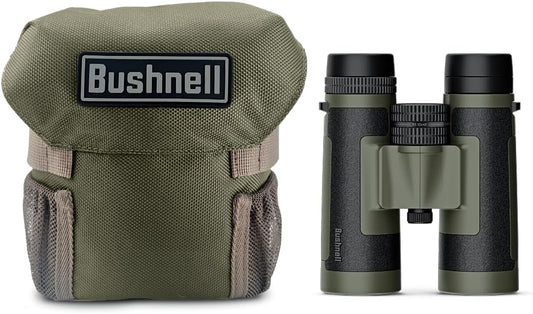 Bushnell R-Series R5 10 X 42mm Binoculars w/ Harness Neck Strap Covers & Lens Cloth Ranger Green R5-1042