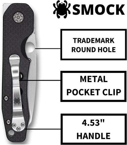 Spyderco Smock C240CFP CPM-S30V Blade Carbon Fiber/G10 Handle Plainedge Taiwan