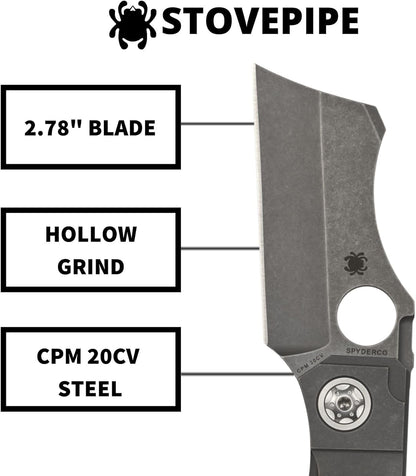 Spyderco Stovepipe C260TIP CPM-20CV Titanium R.I.L. Taiwan David Rydbom Bill the Butcher