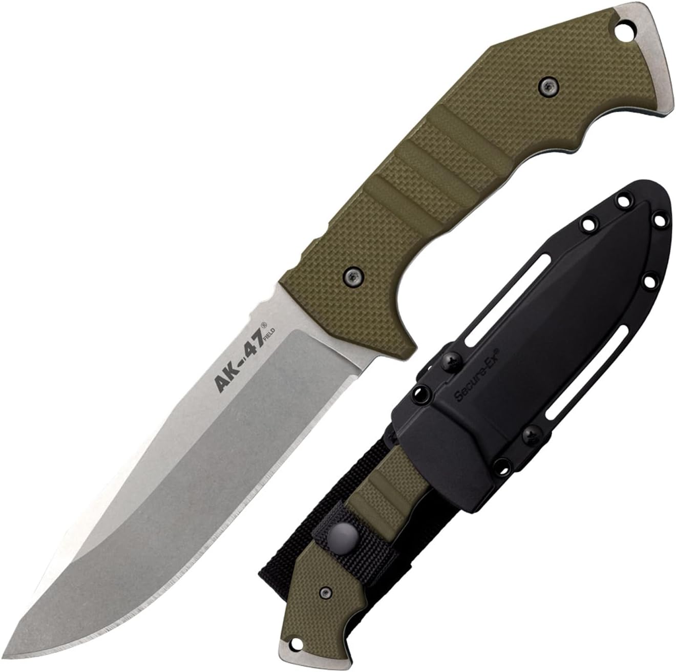 Cold Steel AK-47 Field Knife 10 & 3/8" Overall CPM-3V Blade G-10 Handle Fixed Blade #14AKA