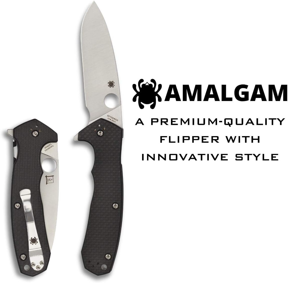 Spyderco Amalgam C234CFP CPM-S30V Blade Carbon Fiber/G10 Scales Taiwan Made Folding Knife Flipper