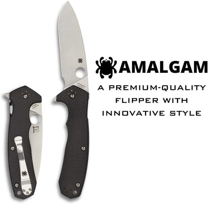 Spyderco Amalgam C234CFP CPM-S30V Blade Carbon Fiber/G10 Scales Taiwan Made Folding Knife Flipper
