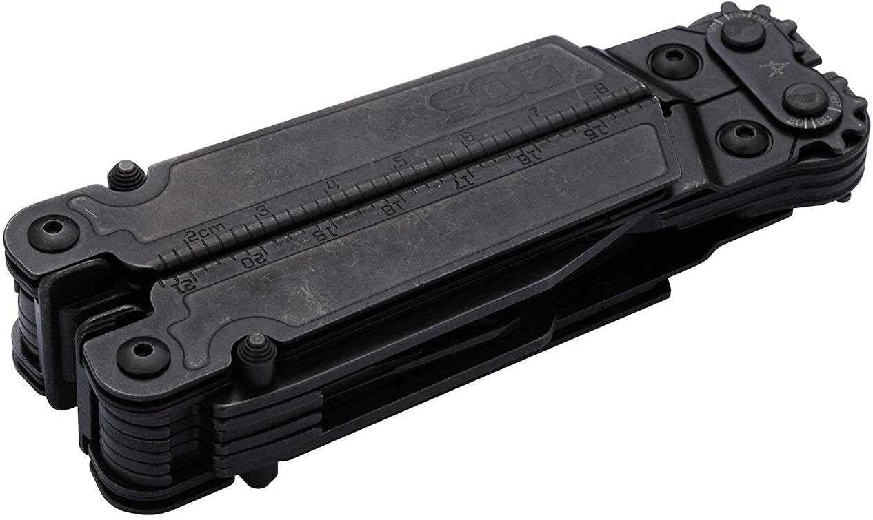 SOG PowerAccess Assist MT Mutli-Tool 21 Tool + 12 Piece Hex Bit Kit & Case Black Stainless Steel (PA3002-CP)