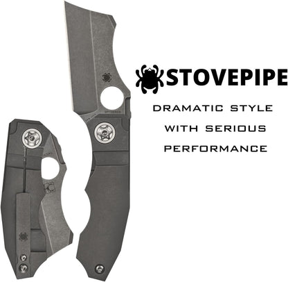 Spyderco Stovepipe C260TIP CPM-20CV Titanium R.I.L. Taiwan David Rydbom Bill the Butcher