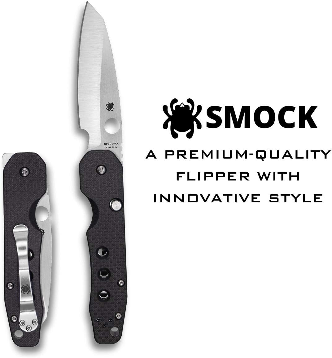 Spyderco Smock C240CFP CPM-S30V Blade Carbon Fiber/G10 Handle Plainedge Taiwan