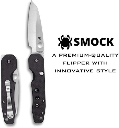 Spyderco Smock C240CFP CPM-S30V Blade Carbon Fiber/G10 Handle Plainedge Taiwan