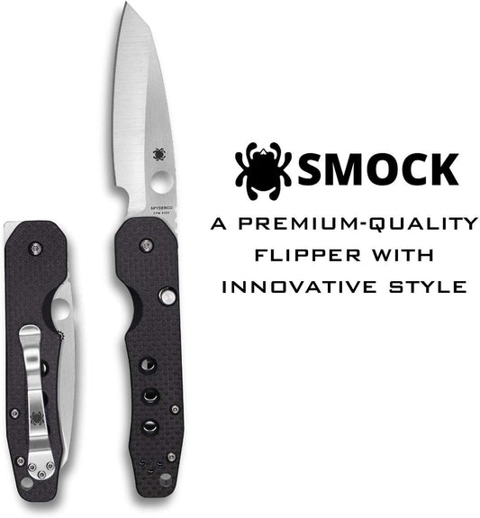 Spyderco Smock C240CFP CPM-S30V Blade Carbon Fiber/G10 Handle Plainedge Taiwan