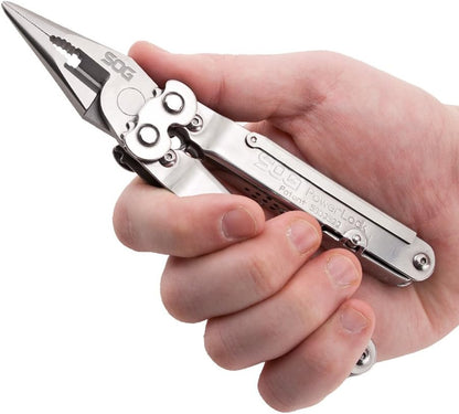 SOG Powerlock Stainless Steel Mutli-Tool 18 Tools Scissors Lifetime Warranty (S60N-CP)