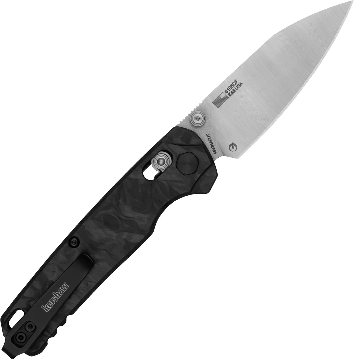 Kershaw 6105CF- Bel Air CPM-Magnacut Carbon FIber Handle 3.1" Knife Made in USA Lifetime Warranty