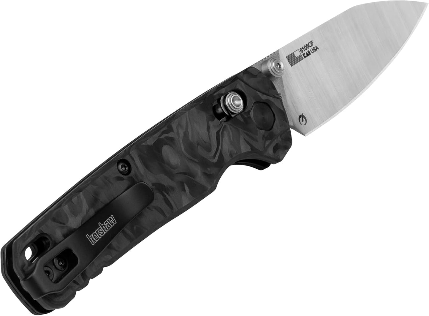 Kershaw 6105CF- Bel Air CPM-Magnacut Carbon FIber Handle 3.1" Knife Made in USA Lifetime Warranty