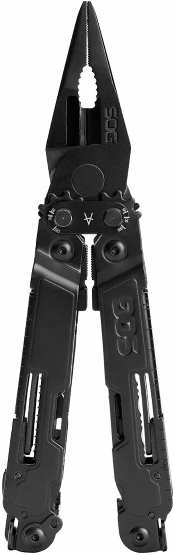 SOG Power Access Deluxe Black Oxide Stainless Steel Mutli-Tool 21 Tools Sheath & 12pc Hex Bit Kit Lifetime Warranty (PA2002-CP)