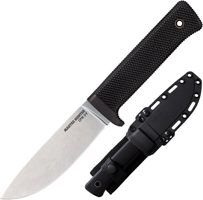 Cold Steel #36CB Master Hunter CPM-3V Fixed Blade 4.5" Knife Black Sheath Taiwan