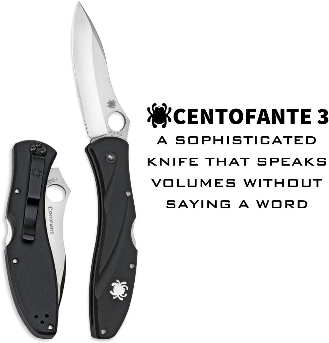 Spyderco Centofante 3 VG-10 Blade Black FRN Handle Japan Made