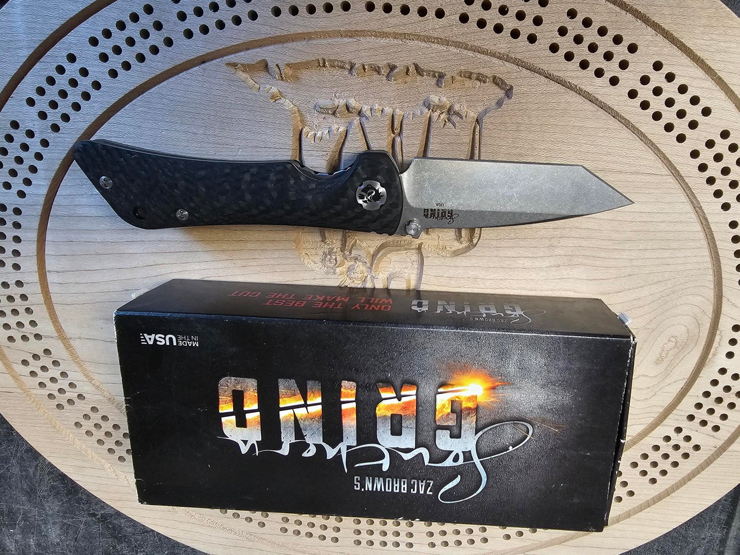 Southern Grind Spider Monkey Tanto Satin S35VN Blade Carbon Fiber Handle SG06050008 Zac Brown Made in USA