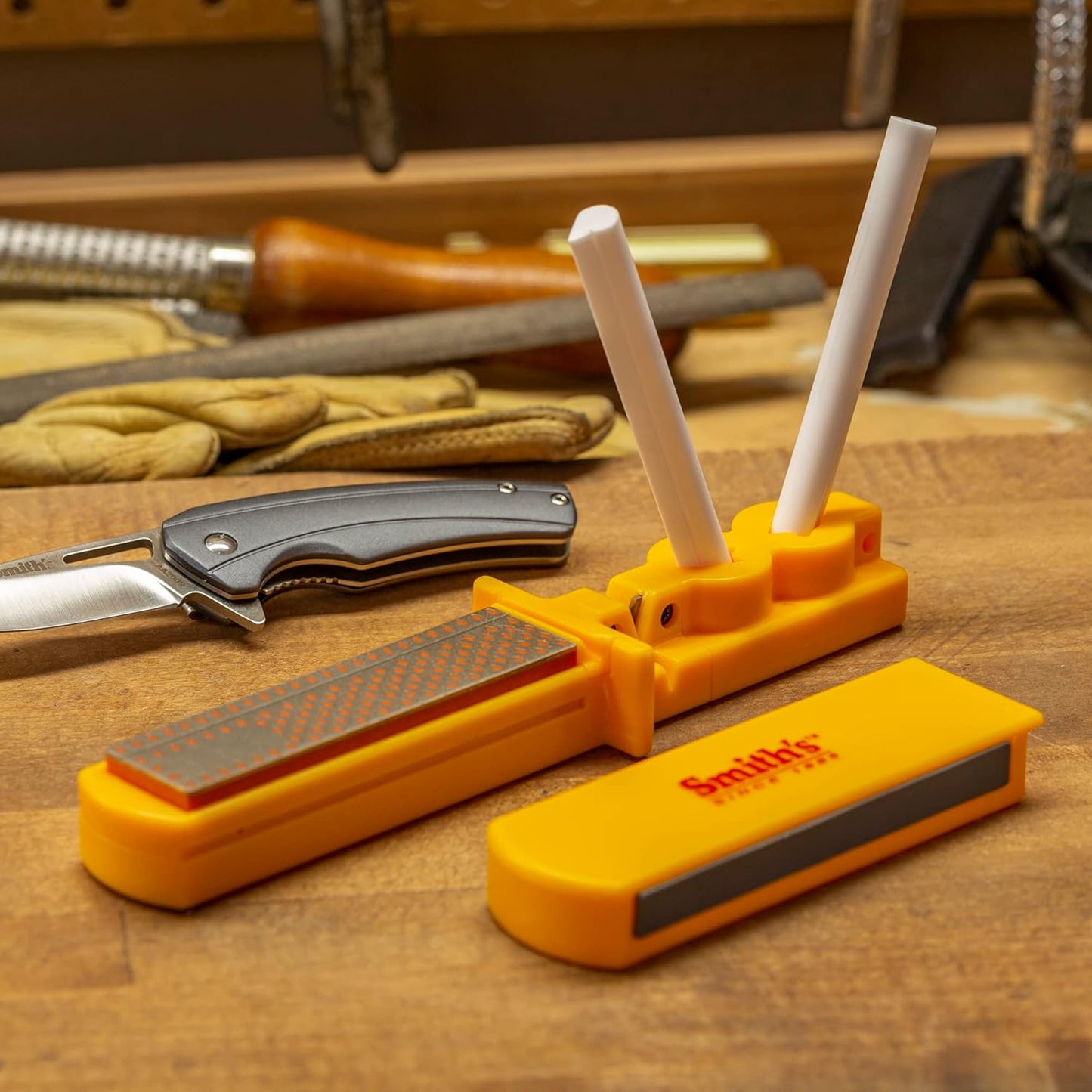 Smith's 3-In-1 Sharpening System Item #CCD4 Diamond Stone & More