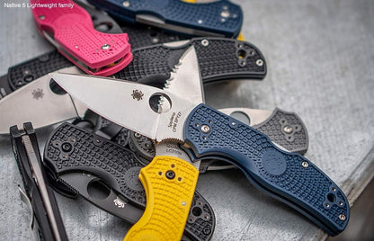 Spyderco Native 5 CPM-Magnacut Blade Yellow FRN Folding Knife C41SYL5 USA Made Lifetime Warranty