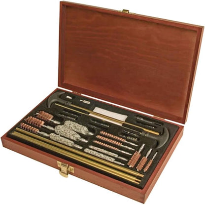 Outers 70080 Kit, 32 pc Universal Wood Box (70080), Multi, One Size Wood Gun Cleaning Box
