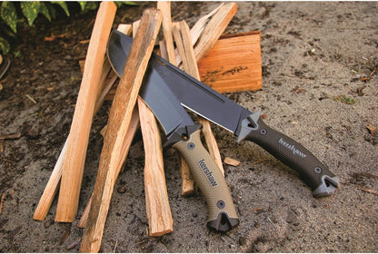 Kershaw 1077TAN Camp 10 Tan 10" Machete 65Mn Carbon Steel Full Tang