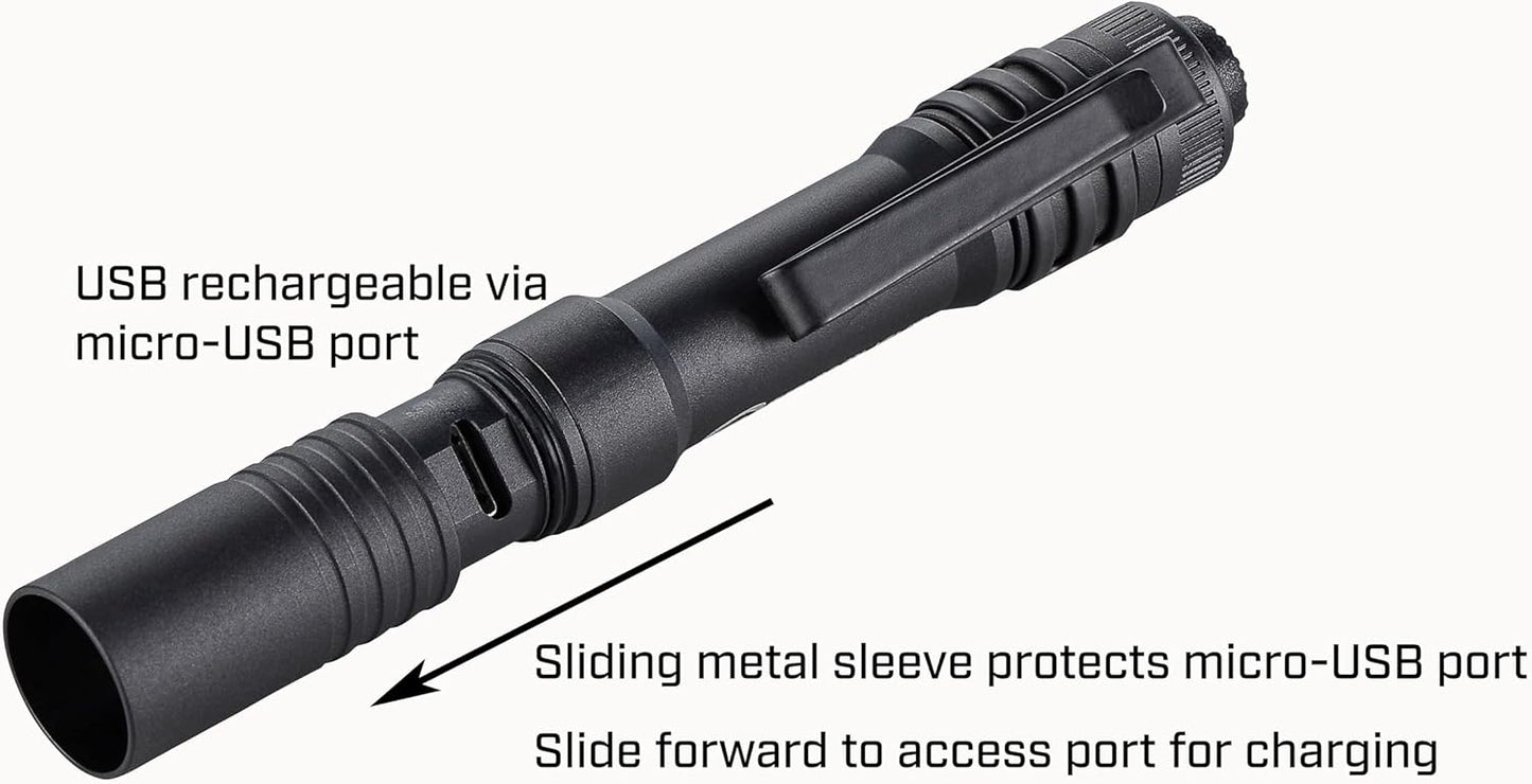 Streamlight 66601 MicroStream 250-Lumen EDC Ultra Compact Flashlight USH Rechargeable