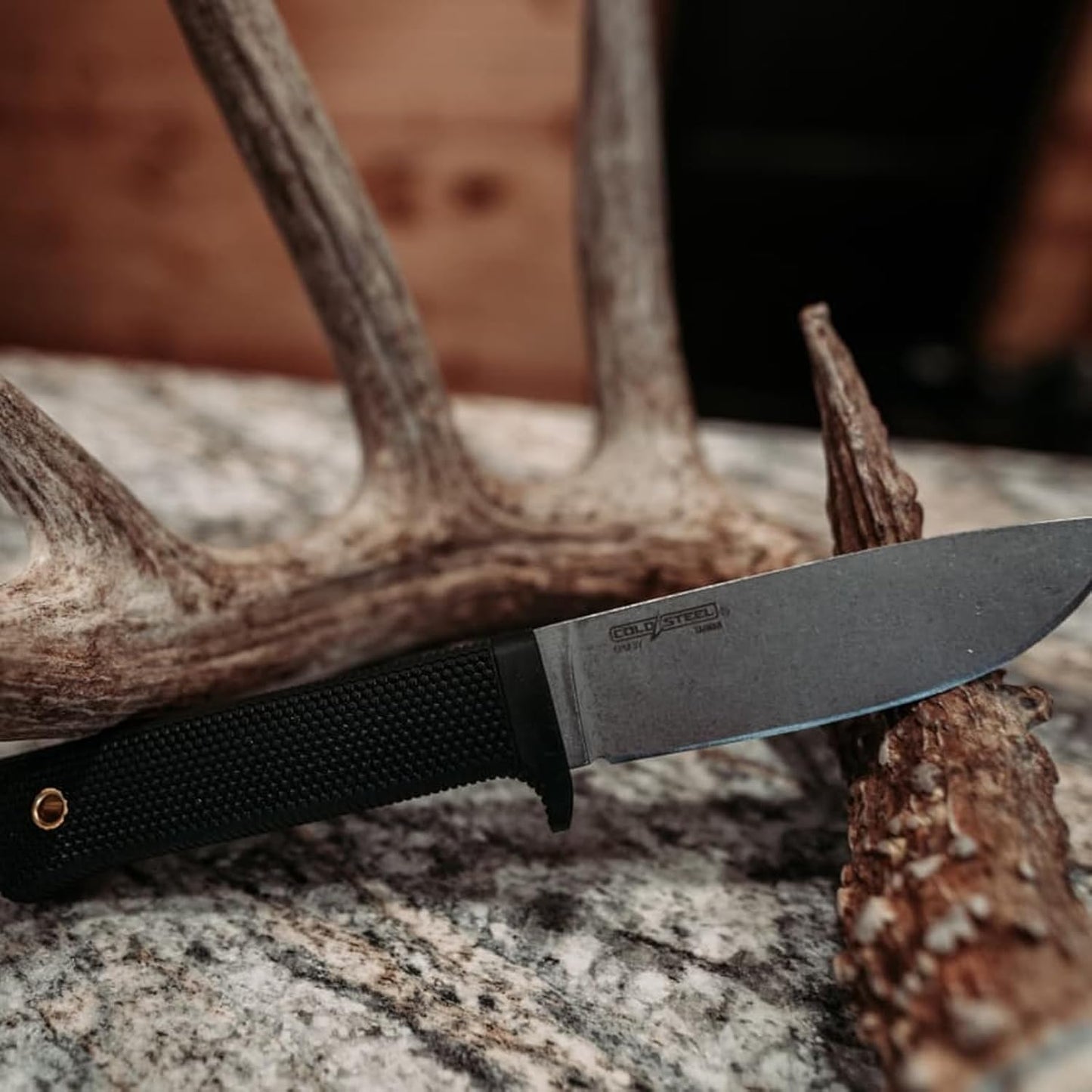 Cold Steel #36CB Master Hunter CPM-3V Fixed Blade 4.5" Knife Black Sheath Taiwan