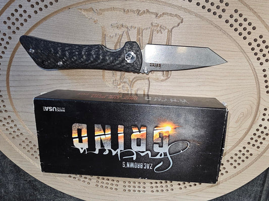 Southern Grind Spider Monkey Tanto Satin S35VN Blade Carbon Fiber Handle SG06050008 Zac Brown Made in USA