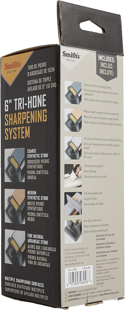 Smith's 6" TRI-HONE Sharpening System Item #51444 USA Made