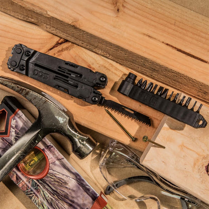 SOG Power Access Deluxe Black Oxide Stainless Steel Mutli-Tool 21 Tools Sheath & 12pc Hex Bit Kit Lifetime Warranty (PA2002-CP)