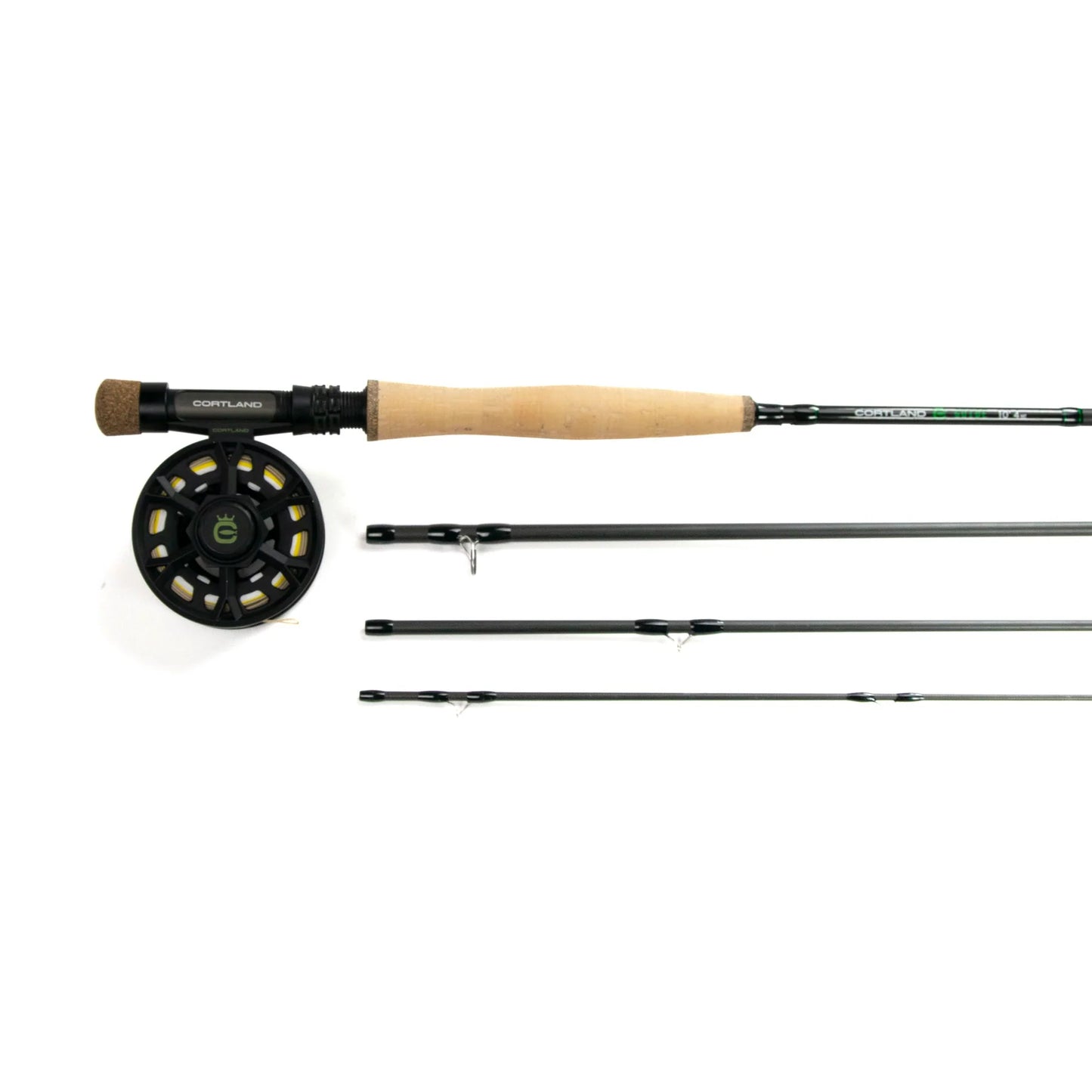 Cortland Guide Series 10' 4WT 4-Piece Fly Rod, Reel, Case & Fly Line Combo