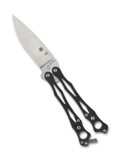 Spyderco SMALLFLY 2 CPM-S30V Black G-10 Plainedge Balisong USA
