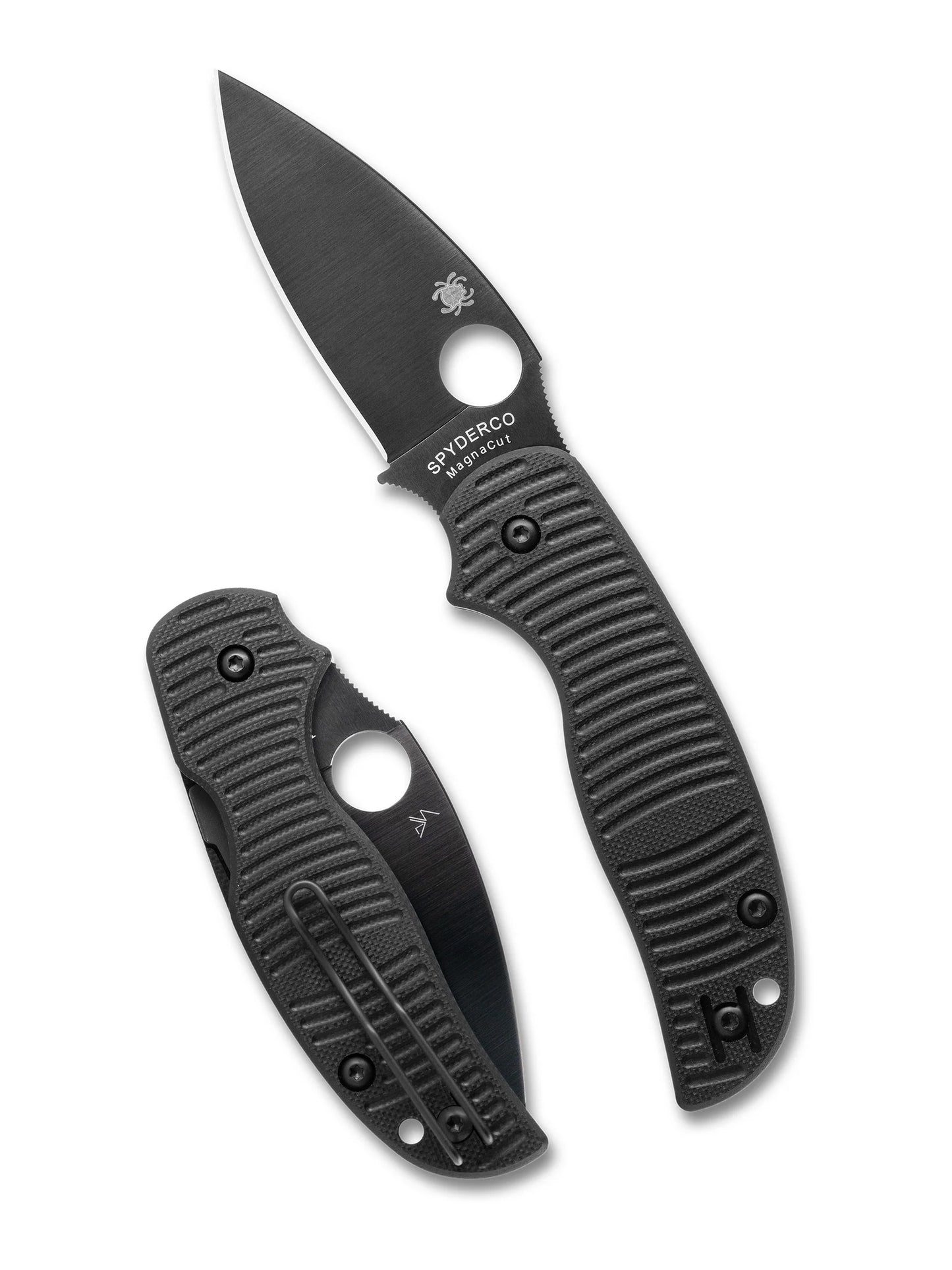 Spyderco Sage 5 SALT Black TICN CPM MagnaCut Black G10 Folding Knife C123GPBKMCBK Taiwan Made Lifetime Warranty
