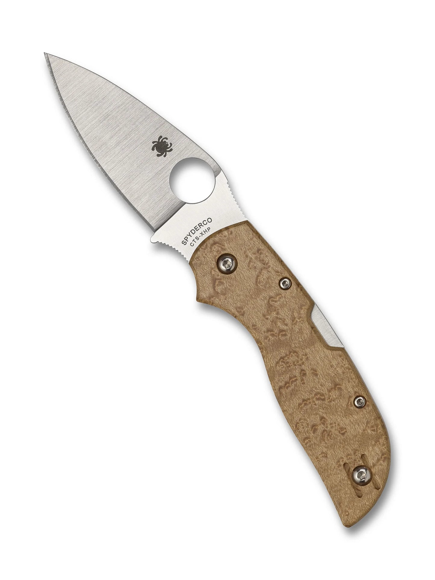 Spyderco Chapparal CTS-XHP Birdseye Maple Knife C152WDP Taiwan Made Lifetime Warranty