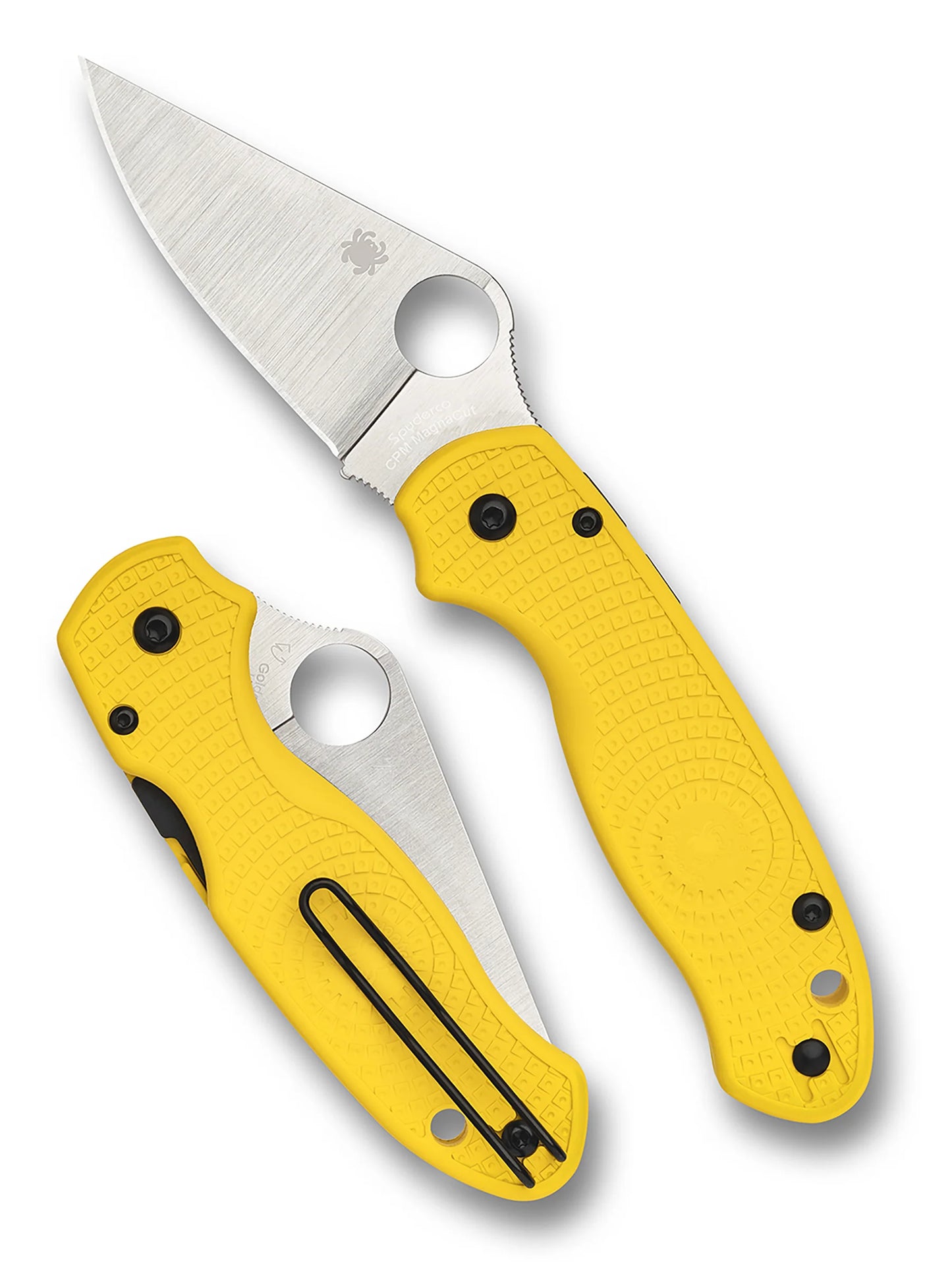 Spyderco Paramilitary 3 Lightweight PM3 CPM MagnaCut Yellow FRN Folding Knife C223PYL USA Made Lifetime Warranty