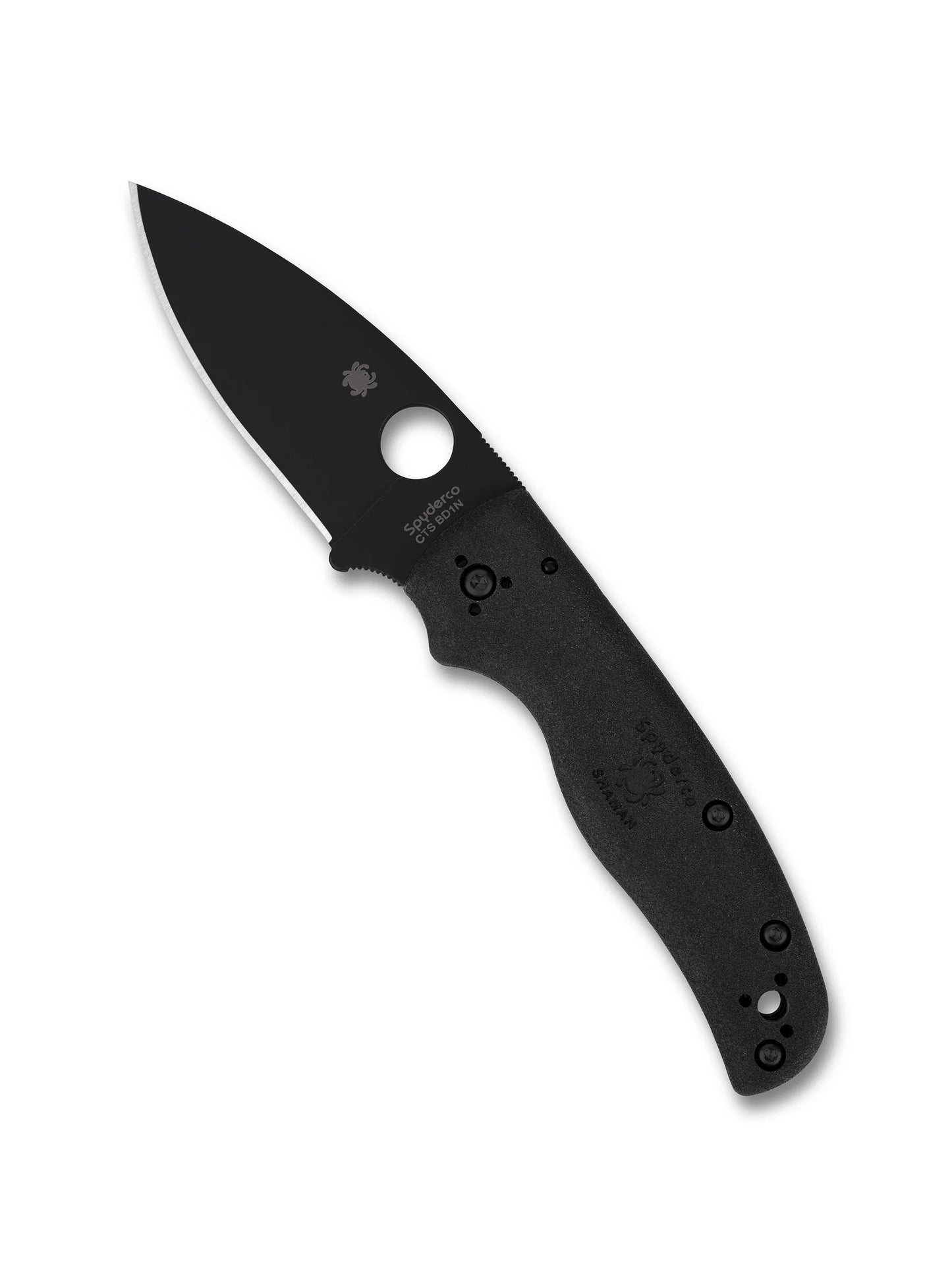 Spyderco Shaman LW CTS-BD1N Blade Black FRN Handle Folding Knife C229PBBK Lifetime Warranty