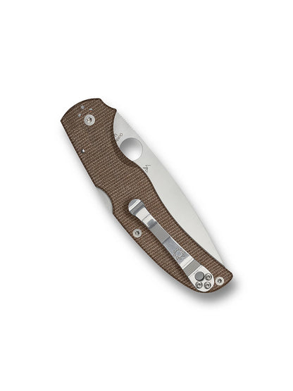 Spyderco Native Chief CPM-CruWear Brown Canvas Micarta Folding Knife C244MPCW USA Made Lifetime Warranty