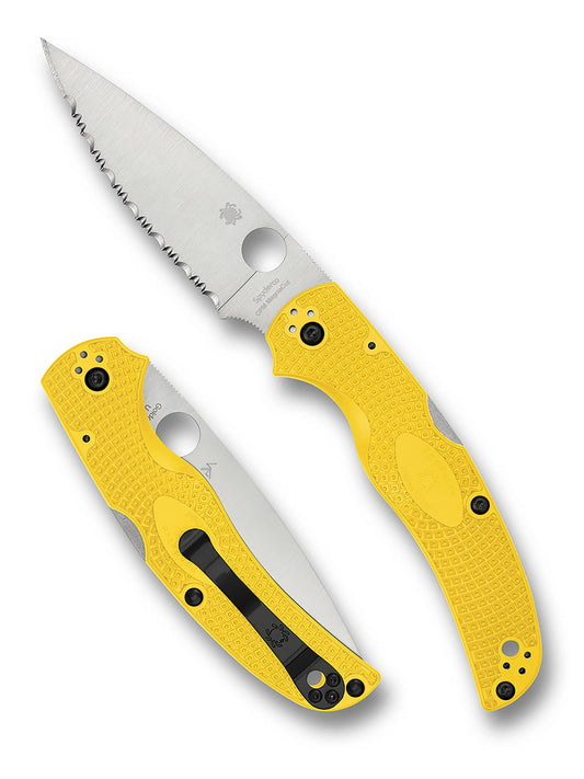Spyderco Native Chief Lightweight CPM-Magnacut Blade Yellow FRN Handle SpyderEdge Folding Knife C244SYL USA Made Lifetime Warranty