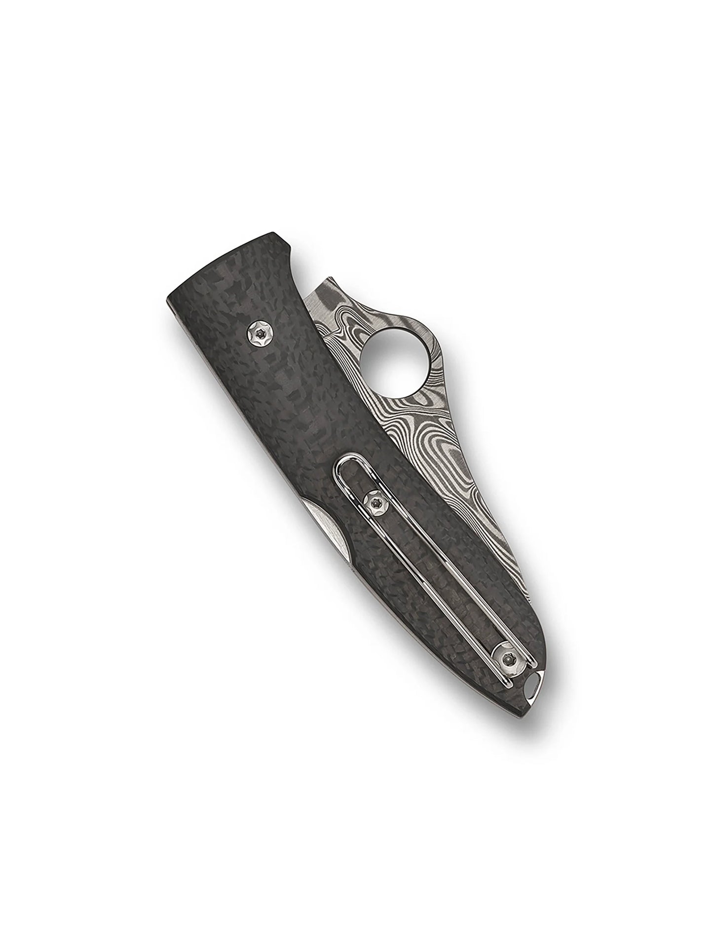 Spyderco SpyOpera  SPRINT RUN THOR Damascus Carbon Fiber Knife C255CFPD Italy Made Lifetime Warranty