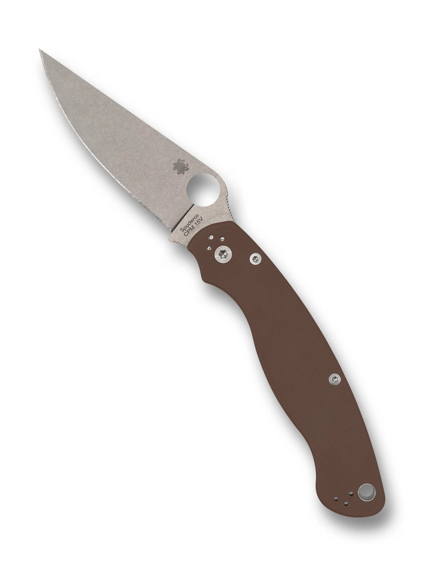 Spyderco Military 2 CPM 15V BBB Brown G10 Folding Knife C36GPBN15V2 USA Made Lifetime Warranty