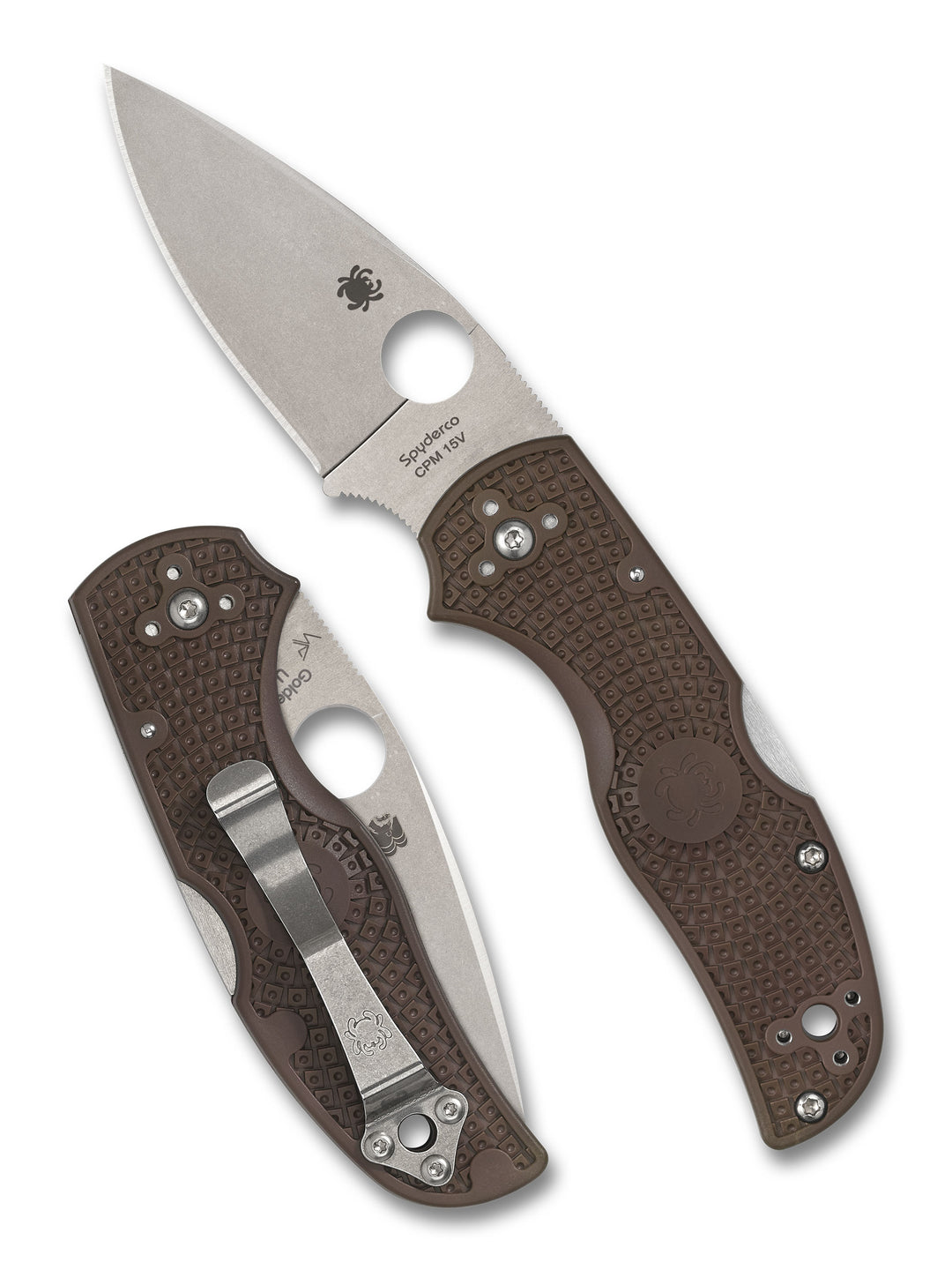 Spyderco Native 5 Lightweight BBB Sprint Run CPM 15V Blade Brown FRN Folding Knife C41PBN15V5 USA Made Lifetime Warranty
