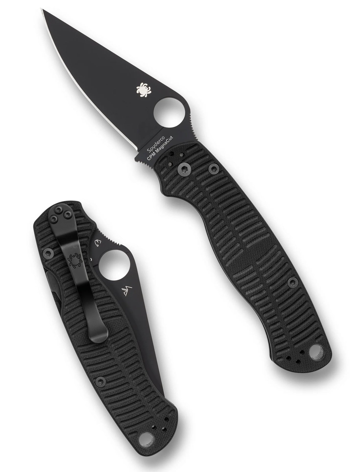 Spyderco Para Military 2 Salt CPM-MagnaCut Black G10 Folding Knife C81GMCBKP2 USA Made Lifetime Warranty