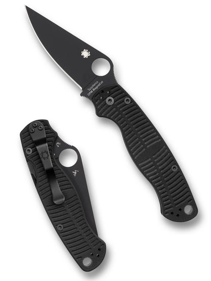 Spyderco Para Military 2 Salt CPM-MagnaCut Black G10 Folding Knife C81GMCBKP2 USA Made Lifetime Warranty